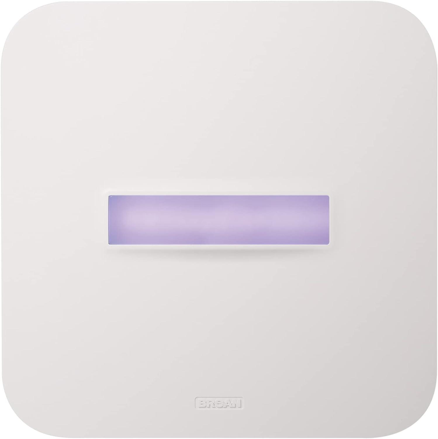 imageBroanNuTone FG1000VVS SurfaceShield Antibacterial LED Replacement Upgrade Grille Cover with Vyv Technology 1225x1225 White Grille cover only fan not includedLight