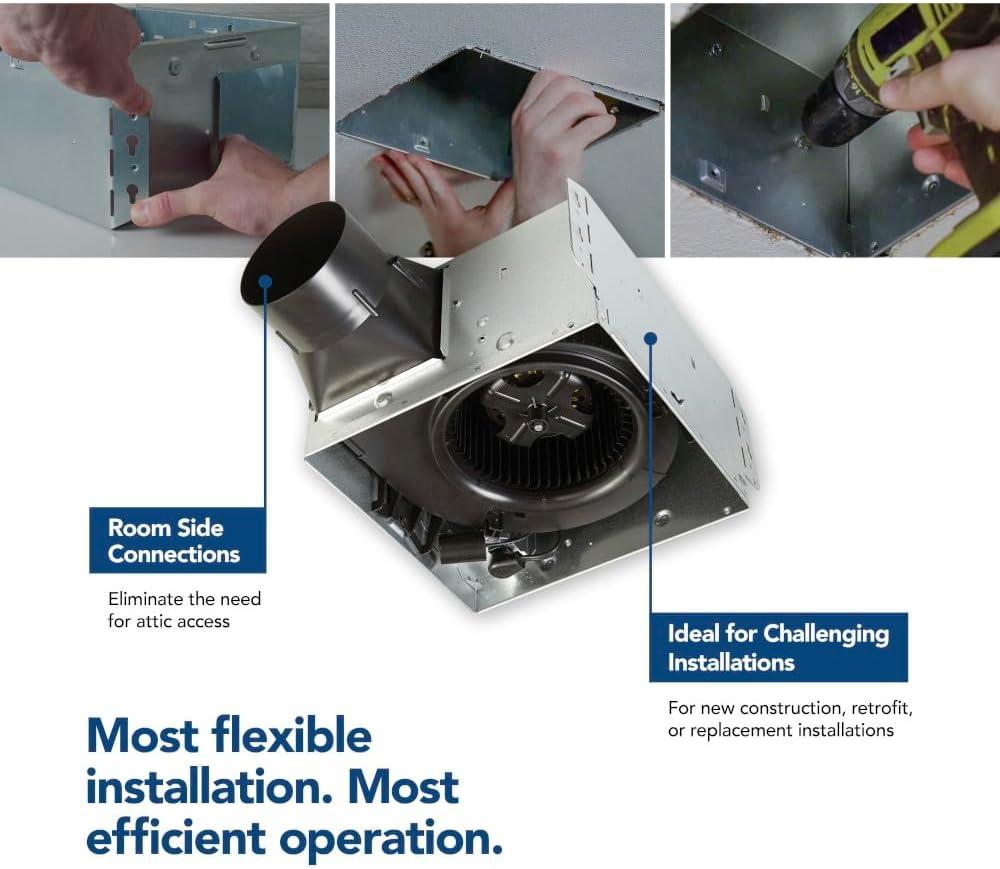 imageBroanNuTone FG1000VVS SurfaceShield Antibacterial LED Replacement Upgrade Grille Cover with Vyv Technology 1225x1225 White Grille cover only fan not includedLight