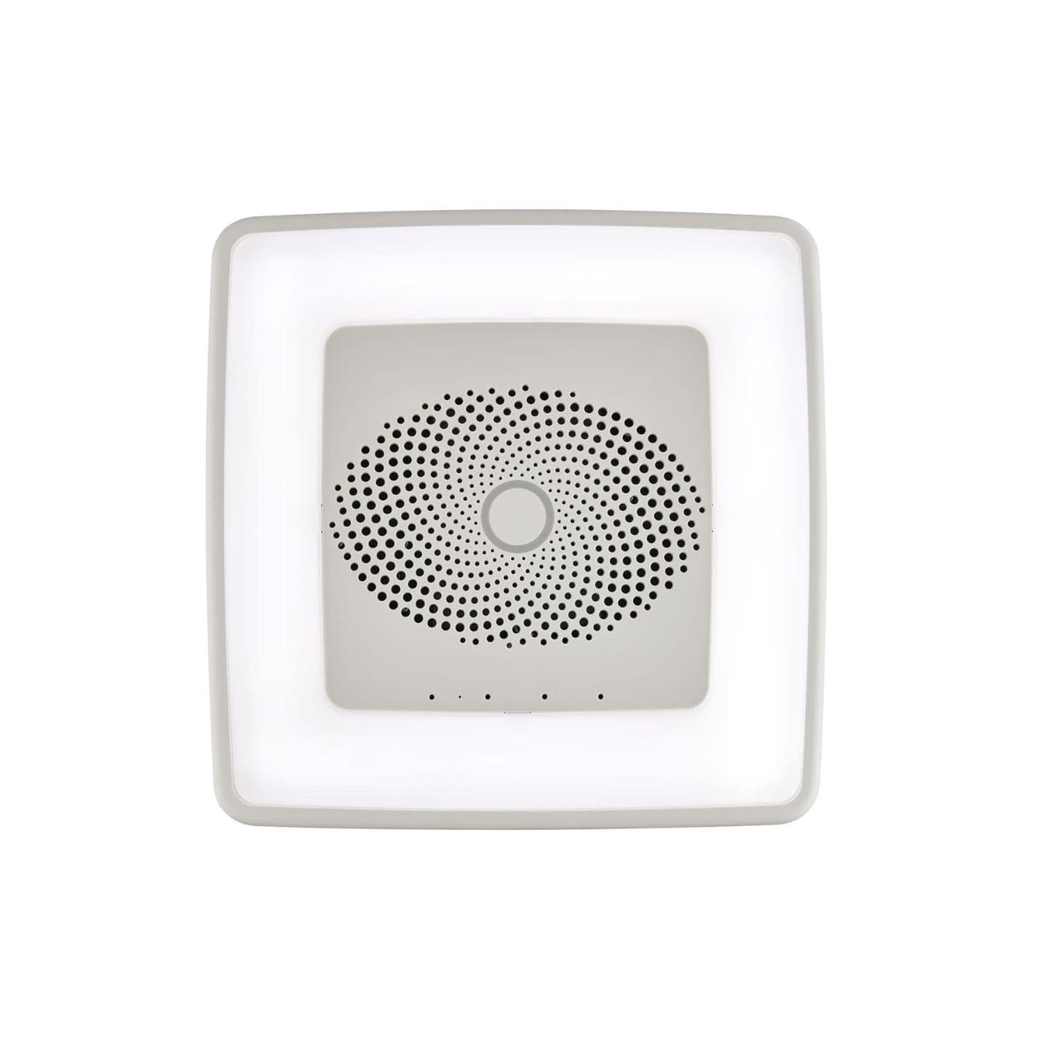imageBroanNuTone VC110CCT Sensonic Alexa Voice Controlled Smart Exhaust Fan with Dimmable LED Light and Bluetooth Speakers 110 CFMWhite 1325quotx1325quotx575quotFan