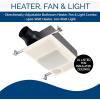 imageBroan 100HL Bathroom Fan 100 CFM for 4quot Ducts w100W Max Incandescent Light Not Included ampamp Heater  White