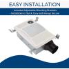 imageBroan 100HL Bathroom Fan 100 CFM for 4quot Ducts w100W Max Incandescent Light Not Included ampamp Heater  White