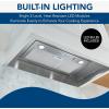 imageBroan NuTone PM400SS Custom Cabinet Builtin 3Speed Power Pack Insert with LED Lighting and 450 Max Blower CFM 21Inch Stainless Steel21Inch