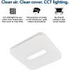 imageBroanNuTone 110 CFM AER110CCTK CleanCover Bath 10 Sone with Selectable CCT LED Light ENERGY STARBath Fan WhiteCover Bath