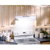 imageBroanNuTone 413023 Ductless Range Hood Insert with Light Exhaust Fan for Under Cabinet 30Inch BlackWhite