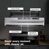 imageBroanNuTone 4130SF Fingerprint Resistant Ductless UnderCabinet Range Hood 30Inch Stainless Finish with Print GuardStainless Steel Finish