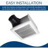 imageBroanNuTone AE50 Ventilation Fan with Roomside Installation ENERGY STAR Certified Ceiling or Wall Mount 50 CFM 05 Sones White110 CFM