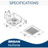 imageBroanNuTone AE50 Ventilation Fan with Roomside Installation ENERGY STAR Certified Ceiling or Wall Mount 50 CFM 05 Sones White110 CFM