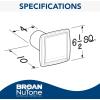 imageBroanNuTone AE50 Ventilation Fan with Roomside Installation ENERGY STAR Certified Ceiling or Wall Mount 50 CFM 05 Sones White110 CFM