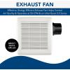 imageBroanNuTone AE50 Ventilation Fan with Roomside Installation ENERGY STAR Certified Ceiling or Wall Mount 50 CFM 05 Sones White50 CFM