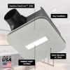imageBroanNuTone AE80LK Ventilation with LED CleanCover and Roomside Installation ENERGY STAR Certified 80 CFM 07 Sones White110 CFM