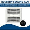 imageBroanNuTone AE80SL Invent ENERGY STAR Certified Humidity Sensing Fan with LED Light 80 CFM 08 Sones White 75 Sq Ft Rooms80 CFM