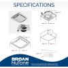 imageBroanNuTone BKR60 QuickKit UltraQuiet Bath Fan Replacement Motor and CoverGrille 60 CFM 20 more power WhiteLegacy