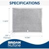 imageBroanNuTone BPS1FA30 Aluminum QS1 Series Range Hoods Kitchen Exhaust Grease Filter 2 Count Pack of 1 Grey 2 Set118 x 143 x 04