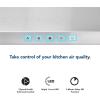 imageBroanNuTone BWP1364SS Pyramidal Range LED Lighting Convertiable WallMount Kitchen Chimney Vent Hood 36Inch Stainless Steel24Inch