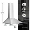 imageBroanNuTone BWP1364SS Pyramidal Range LED Lighting Convertiable WallMount Kitchen Chimney Vent Hood 36Inch Stainless Steel30Inch