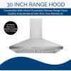 imageBroanNuTone BWP2304SS 30inch WallMount Convertible ChimneyStyle Pyramidal Range Hood with 3Speed Exhaust Fan and Light Stainless Steel
