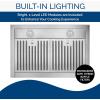 imageBroanNuTone BWP2304SS 30inch WallMount Convertible ChimneyStyle Pyramidal Range Hood with 3Speed Exhaust Fan and Light Stainless Steel