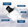 imageBroanNuTone Bathroom Exhaust Fan with LED Light Easy Install 60 CFM 09 Sones Energy Star09 Sones