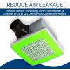 imageBroanNuTone ChromaComfort Bathroom Exhaust Fan with Bluetooth Speaker Powerful 110CFM15 Sones 24color LED Light SPK110RGBL Wall SwitchChroma