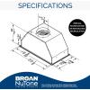 imageBroanNuTone Elite 205inch Custom Power Pack Range Hood Insert with 3Speed Exhaust Fan and Light 440 Max Blower CFM Stainless SteelStainless Steel