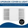 imageBroanNuTone FG110HBS Heater Upgrade Grille with Dimmable LED and Color Adjustable CCT Lighting Bath Fan Exhaust Cover 110 CFM White80 CFM