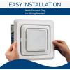 imageBroanNuTone FG600S LED Lighted Grille Upgrade for Bathroom Ventilation Fans Easy Installation  DIY White Square1025 in W x 975 in L
