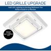 imageBroanNuTone FG600S LED Lighted Grille Upgrade for Bathroom Ventilation Fans Easy Installation  DIY White Square1025 in W x 975 in L