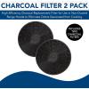imageBroanNuTone FILTERBWPTS Charcoal Filter for BWP BWS and BWT Series Range Hoods Carbon Air Filter Charcoal Air Filter for Kitchen Set of 2