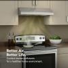 imageBroanNuTone GLA1303WW 30Inch Under Cabinet Range Hood Energy Star 350 Max Blower CFM WhiteStainless Steel