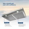 imageBroanNuTone GLA1303WW 30Inch Under Cabinet Range Hood Energy Star 350 Max Blower CFM WhiteStainless Steel
