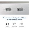 imageBroanNuTone GLA1303WW 30Inch Under Cabinet Range Hood Energy Star 350 Max Blower CFM WhiteStainless Steel