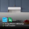 imageBroanNuTone GLA1303WW 30Inch Under Cabinet Range Hood Energy Star 350 Max Blower CFM WhiteWhite