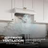 imageBroanNuTone GLA2303BLS 30Inch Under Cabinet Range Hood Energy Star 350 Max Blower CFM Black Stainless Steel StainlessBlack Stainless