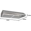 imageBroanNuTone GLA2303BLS 30Inch Under Cabinet Range Hood Energy Star 350 Max Blower CFM Black Stainless Steel StainlessStainless Steel