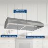 imageBroanNuTone GLA2303BLS 30Inch Under Cabinet Range Hood Energy Star 350 Max Blower CFM Black Stainless Steel StainlessStainless Steel