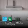 imageBroanNuTone GLA2303BLS 30Inch Under Cabinet Range Hood Energy Star 350 Max Blower CFM Black Stainless Steel StainlessStainless Steel
