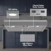 imageBroanNuTone MTR1303BL 30Inch Under Cabinet Range Hood Energy Star 350 Max Blower CFM BlackStainless Steel