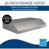 imageBroanNuTone MTR1303BL 30Inch Under Cabinet Range Hood Energy Star 350 Max Blower CFM BlackStainless Steel