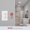 imageBroanNuTone NonLit PowerHeat Bathroom Exhaust Fan and Heater 80 CFM 15 Sones White80 CFM