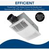 imageBroanNuTone NonLit PowerHeat Bathroom Exhaust Fan and Heater 80 CFM 15 Sones White80 CFM