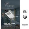 imageBroanNuTone NonLit PowerHeat Bathroom Exhaust Fan and Heater 80 CFM 15 Sones White80 CFM