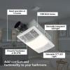 imageBroanNuTone NonLit PowerHeat Bathroom Exhaust Fan and Heater 80 CFM 15 Sones White80 CFM