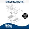imageBroanNuTone NonLit PowerHeat Bathroom Exhaust Fan and Heater 80 CFM 15 Sones White80 CFM