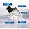 imageBroanNuTone Roomside Series Bluetooth Speaker Bathroom Exhaust Fan with LED Light 70 CFM 2 Sones ENERGY STARBluetooth Speaker