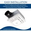 imageBroanNuTone Roomside Series Bluetooth Speaker Bathroom Exhaust Fan with LED Light 70 CFM 2 Sones ENERGY STARBluetooth Speaker