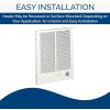 imageBroanNuTone White 198 High Capacity Wall Heater Painted Grille 40002000 Watt 240 VAC 2000400040002000 Watt