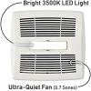 imageBroanNutone AE80BL InVent Series SingleSpeed Fan with LED Light Ceiling RoomSide Installation Bathroom Exhaust Fan ENERGY STAR Certified 07 Sones  White  80 CFM 07 Sones80 CFM 7 Sones