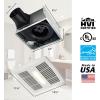imageBroanNutone AE80BL InVent Series SingleSpeed Fan with LED Light Ceiling RoomSide Installation Bathroom Exhaust Fan ENERGY STAR Certified 07 Sones  White  80 CFM 07 Sones110 CFM 10 Sones