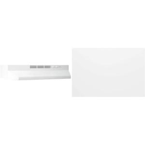 imageBroanNuTone 413023 Ductless Range Hood Insert with Light Exhaust Fan for Under Cabinet 30Inch BlackWhite Reversible WhiteAlmond