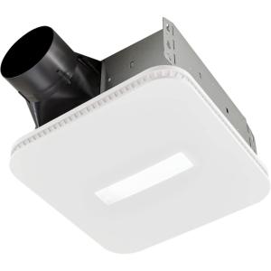 imageBroanNuTone AE80LK Ventilation with LED CleanCover and Roomside Installation ENERGY STAR Certified 80 CFM 07 Sones White80 CFM